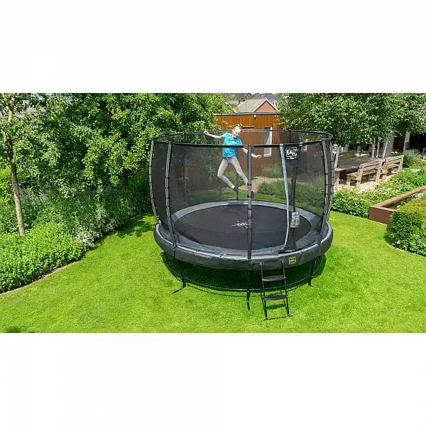Батут EXIT Elegant Premium 305 чорний, сітка Deluxe