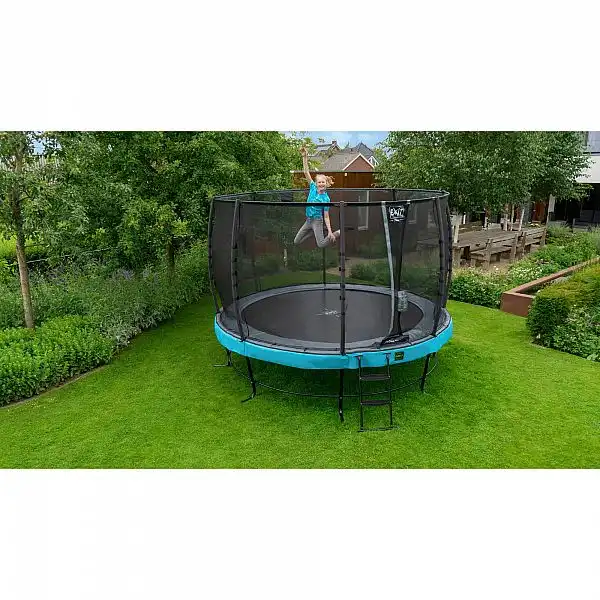 Батут EXIT Elegant Premium 366 cm blue з сіткою безпеки Deluxe для  дітей і дорослих