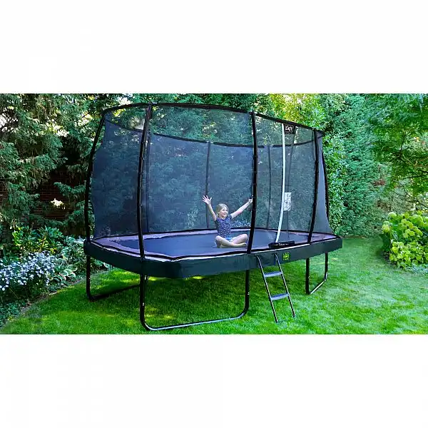 Батут прямокутний 244х427 см EXIT Elegant Premium black