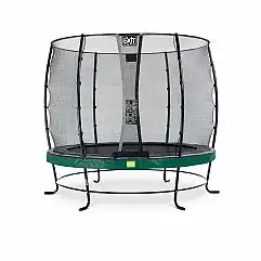 Батут c захисною сіткою EXIT Elegant 253 cm green