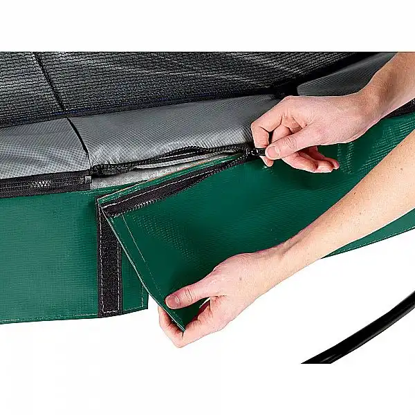 Батут c захисною сіткою EXIT Elegant 253 cm green