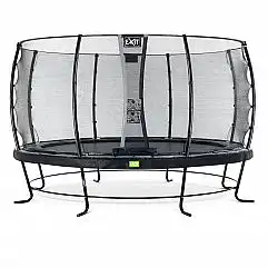 Батут для дорослих і дітей EXIT Elegant 427 cm black з захисною сіткою (Нідерлан..