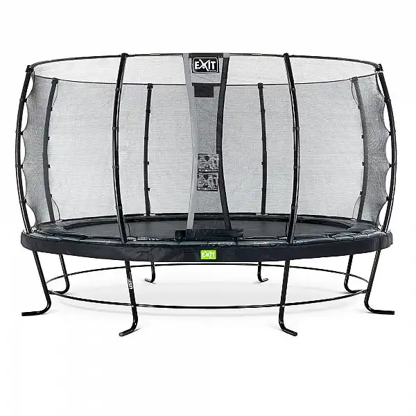 Батут для дорослих і дітей EXIT Elegant 427 cm black з захисною сіткою (Нідерланди)
