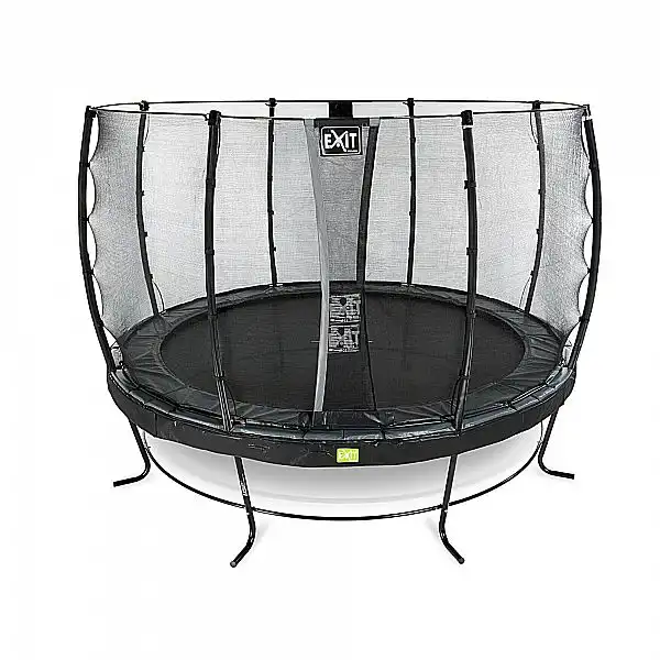 Батут для дорослих і дітей EXIT Elegant 427 cm black з захисною сіткою (Нідерланди)