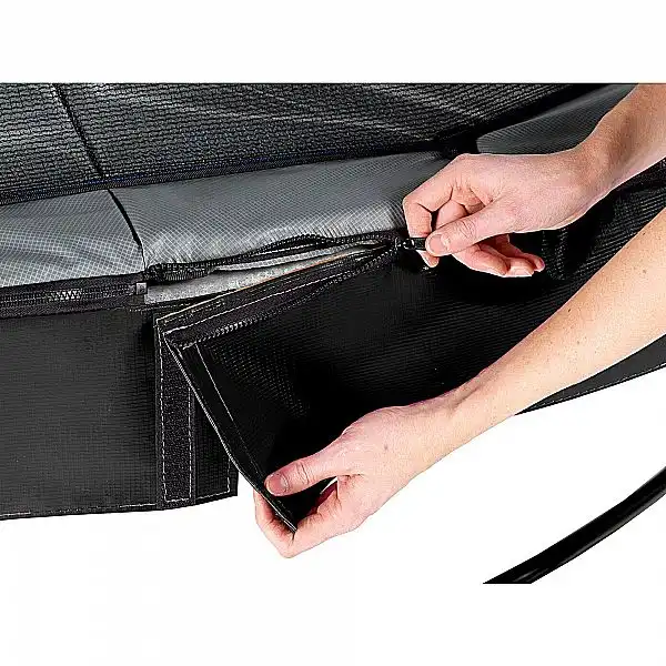 Батут для дорослих і дітей EXIT Elegant 427 cm black з захисною сіткою (Нідерланди)