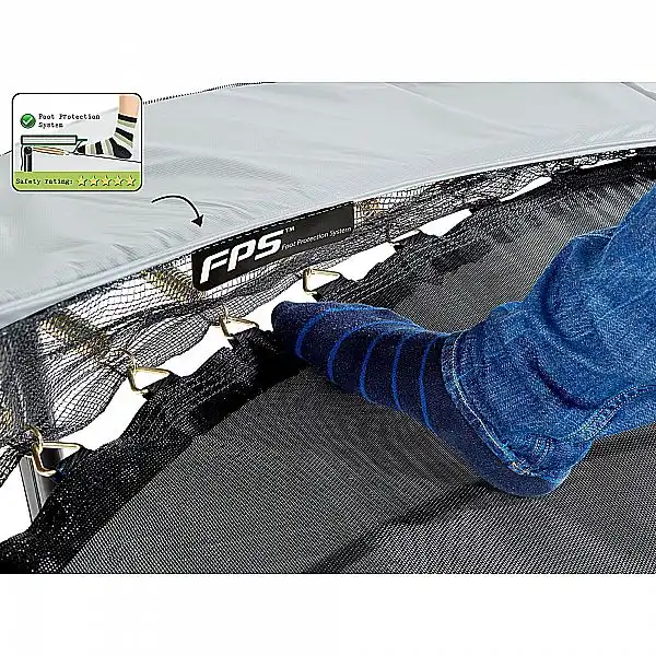 Батут для дорослих і дітей EXIT Elegant 427 cm black з захисною сіткою (Нідерланди)