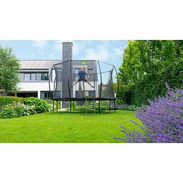 Батут EXIT Silhouette 305 см з захисною сіткою чорний