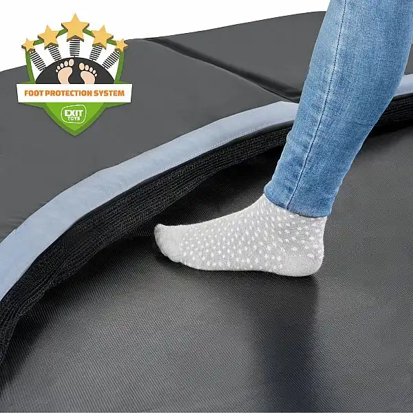 Батут EXIT PeakPro 305см ( для джампингу, фітнесу, для дітей, дорослих чорний з захисною сіткою