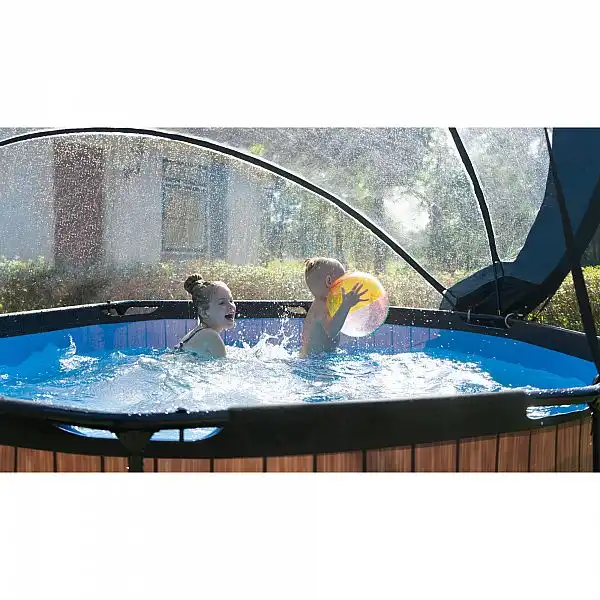 Басейн круглий з куполом EXIT камінь 244 х 76 см