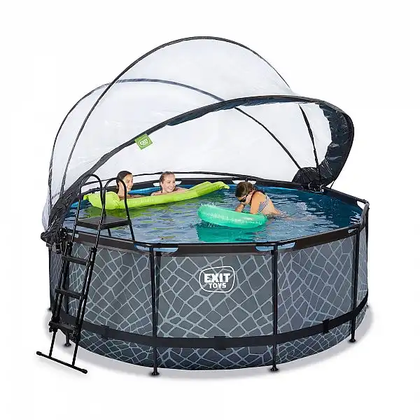 Басейн з куполом EXIT камінь 360х122 см (пісочний фільтр)