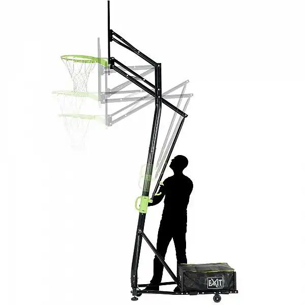 Баскетбольна стойка мобільна EXIT Galaxy green/black на коліщатках
