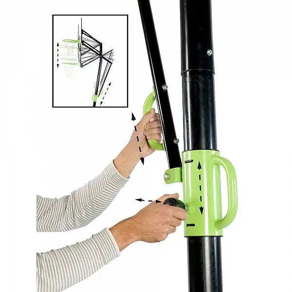 Баскетбольна стойка мобільна EXIT Galaxy green/black на коліщатках