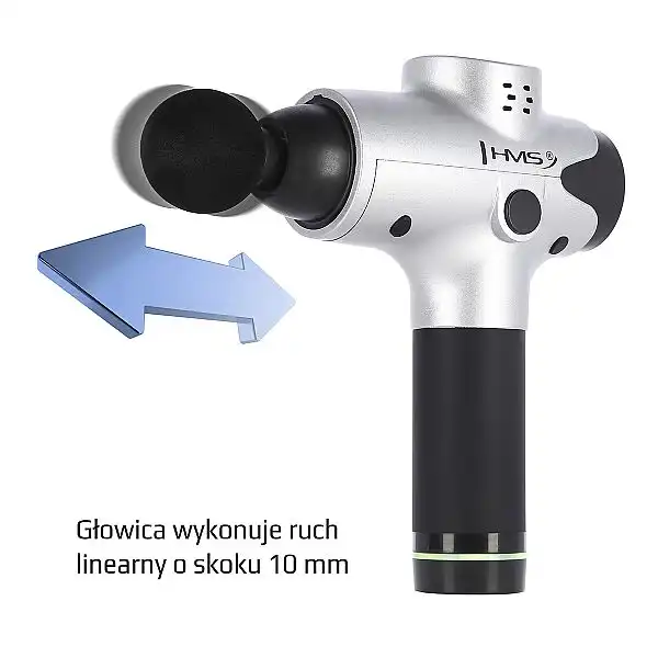 Перкуссионный ручной массажер HMS PDM3123 серебряный