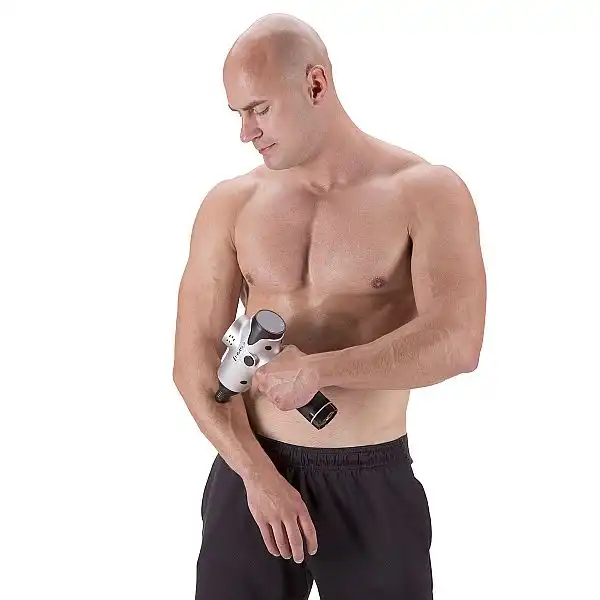 Перкуссионный ручной массажер HMS PDM3123 серебряный