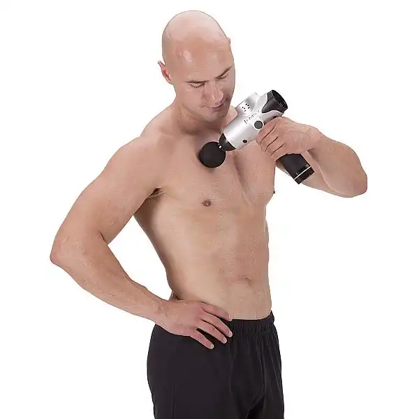 Перкуссионный ручной массажер HMS PDM3123 серебряный