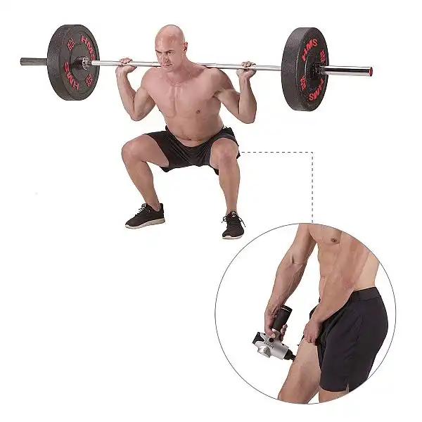 Перкуссионный ручной массажер HMS PDM3123 серебряный