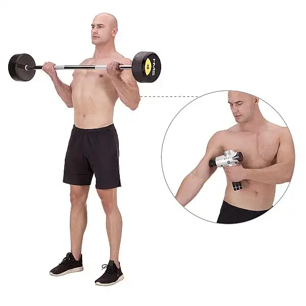 Перкуссионный ручной массажер HMS PDM3123 серебряный