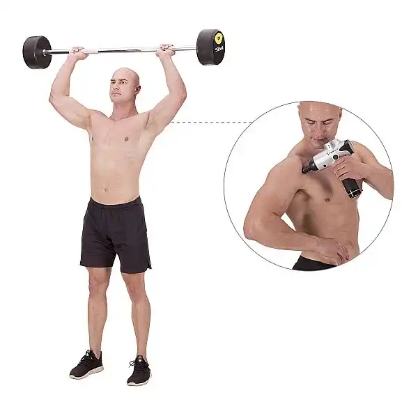 Перкуссионный ручной массажер HMS PDM3123 серебряный