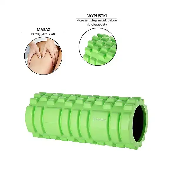 Масажний ролик HMS FS103 зелений 33см