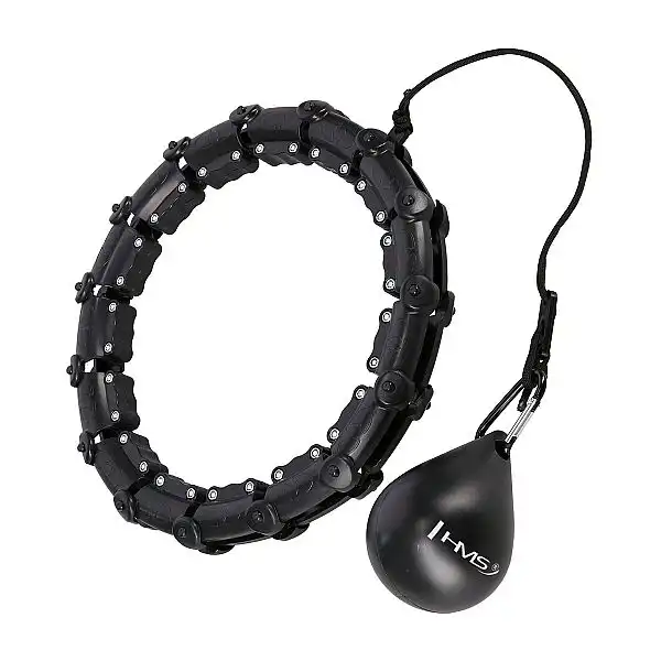 Хула-хуп з обважнювачем HMS HHW02 чорний та поясом для схуднення