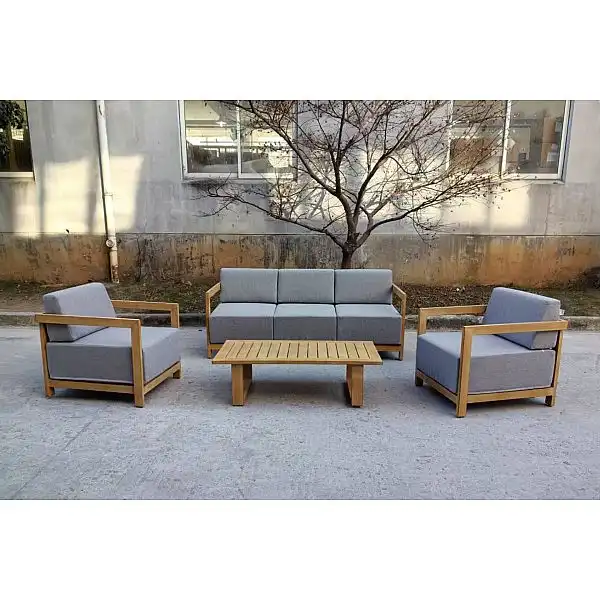 Алюмінієві садові меблі Lyon Teak / Fog Grey