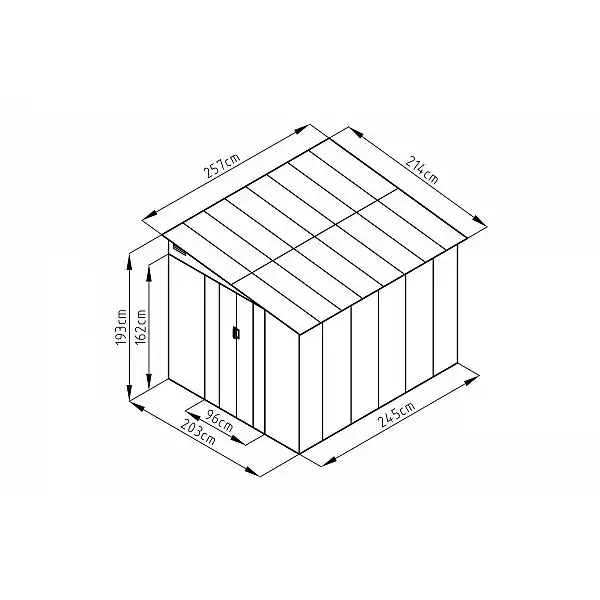Будинок для інструментів Helsinki 214 x 257 Grey