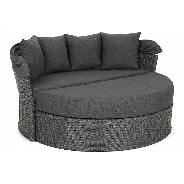 Садовый диван Sydney Grey / Grey Melange с балдахином