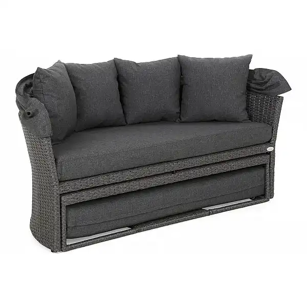 Садовый диван Sydney Grey / Grey Melange с балдахином
