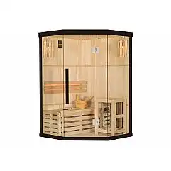 EA2C Чорна кутова фінська сауна з пічкою