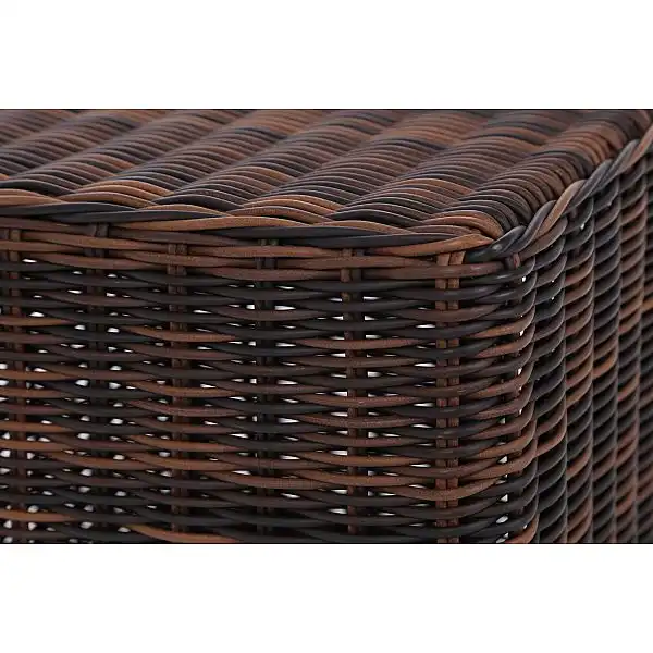 Кутовий набір садових меблів з техноротангу Livorno Rust Brown / Brown Melange