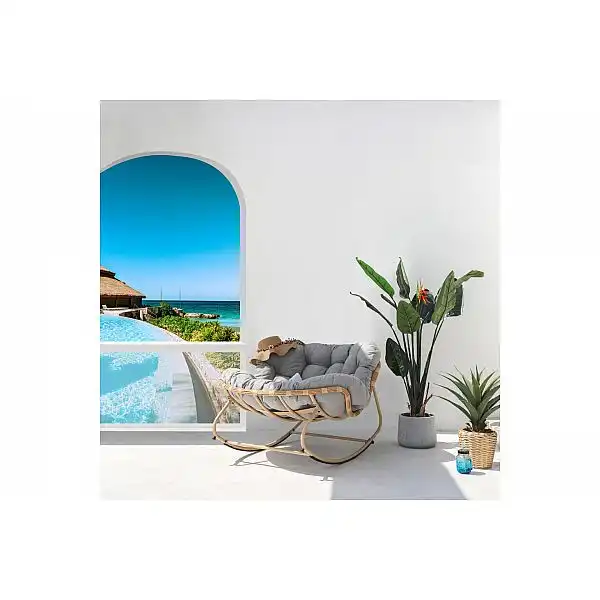 Крісло з техноротангу Palermo Begie / Light Grey