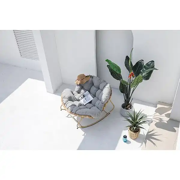 Крісло з техноротангу Palermo Begie / Light Grey