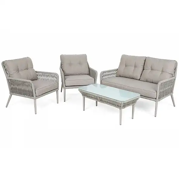 Алюмінієві садові меблі Paros White / Ecru