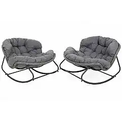 Комплект крісел з техноротангу Palermo Grey / Grey