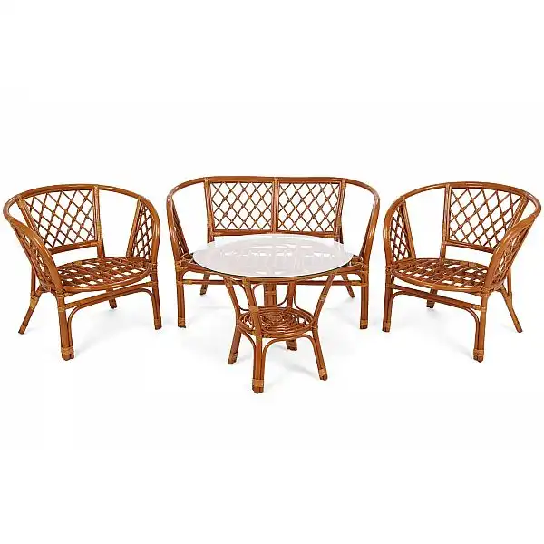 Садові меблі з ротангу Bahama Orange / Brown 3+1
