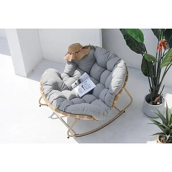 Комплект крісел з техноратангу Palermo Beige / Light Gray