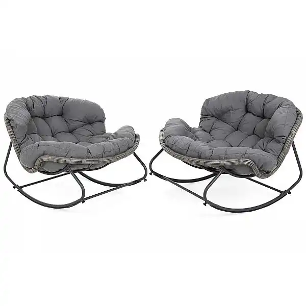 Комплект крісел з техноратангу Palermo Beige / Light Gray