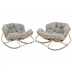 Комплект крісел з техноратангу Palermo Beige / Light Gray