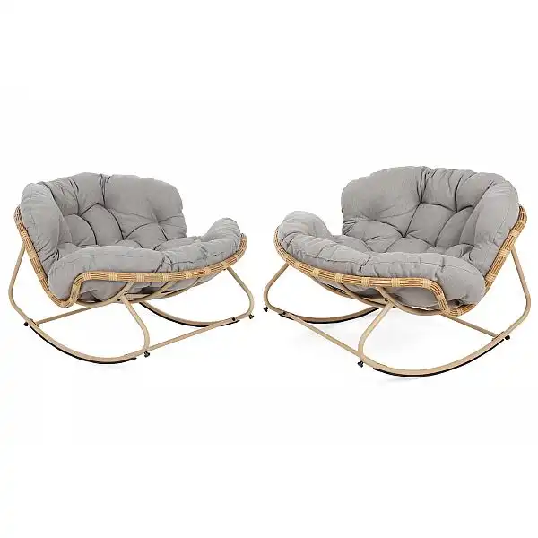 Комплект крісел з техноратангу Palermo Beige / Light Gray