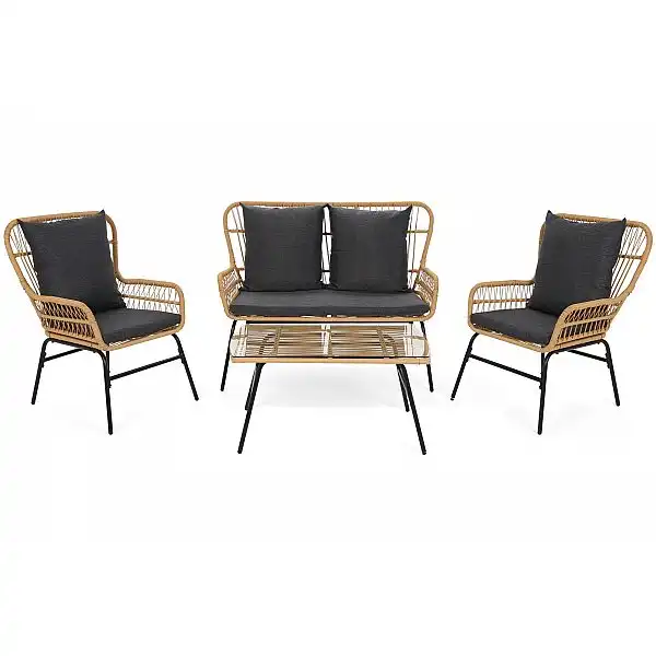 Садові меблі з техноротангу Werona Beige / Grey