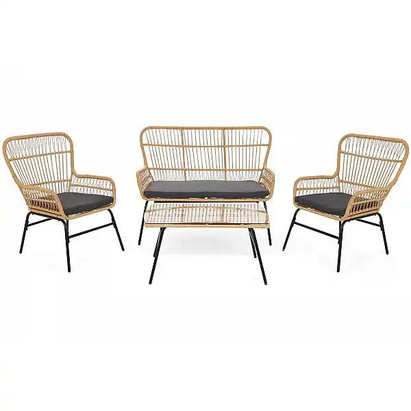 Садові меблі з техноротангу Werona Beige / Grey