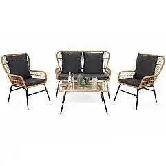 Садові меблі з техноротангу Werona Beige / Grey