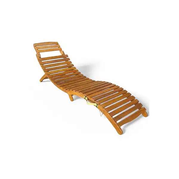 Дерев'яний садовий шезлонг Acacia Lux з подушкою