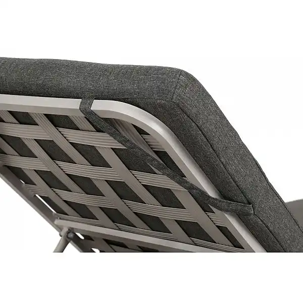 Лежак садовий з техноратангу Samos Cream / Grey Melange