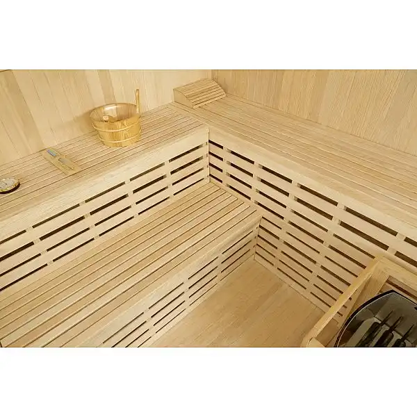 EA5 кутова фінська сауна з піччю, виставкова площа