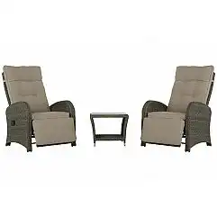 Садові меблі з техноротангу Saloniki Brown / Beige