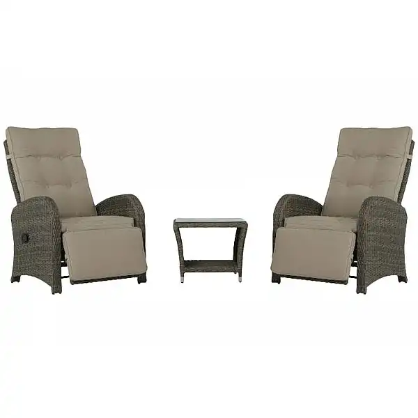 Садові меблі з техноротангу Saloniki Brown / Beige
