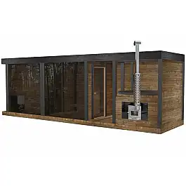 Фінська сауна TerModula з ванною та роздягальнею 750 x 210 см