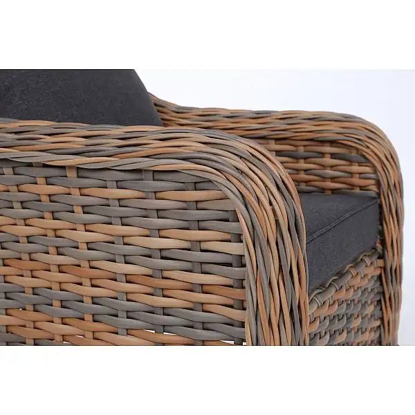 Садові меблі з техноратангу Foggia Ginger Melange / Dark Grey