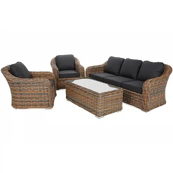 Садові меблі з техноратангу Foggia Ginger Melange / Dark Grey